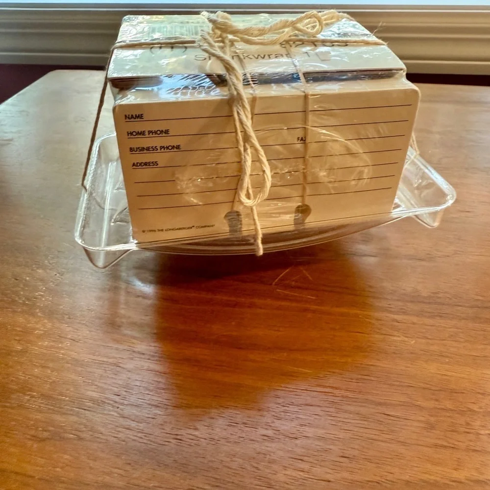 Longaberger Rolodex Cards for Address Basket, Letter Dividers and Card Tray NEW